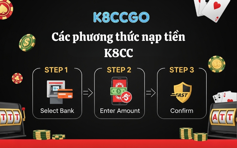 Các phương thức nạp tiền K8CC
